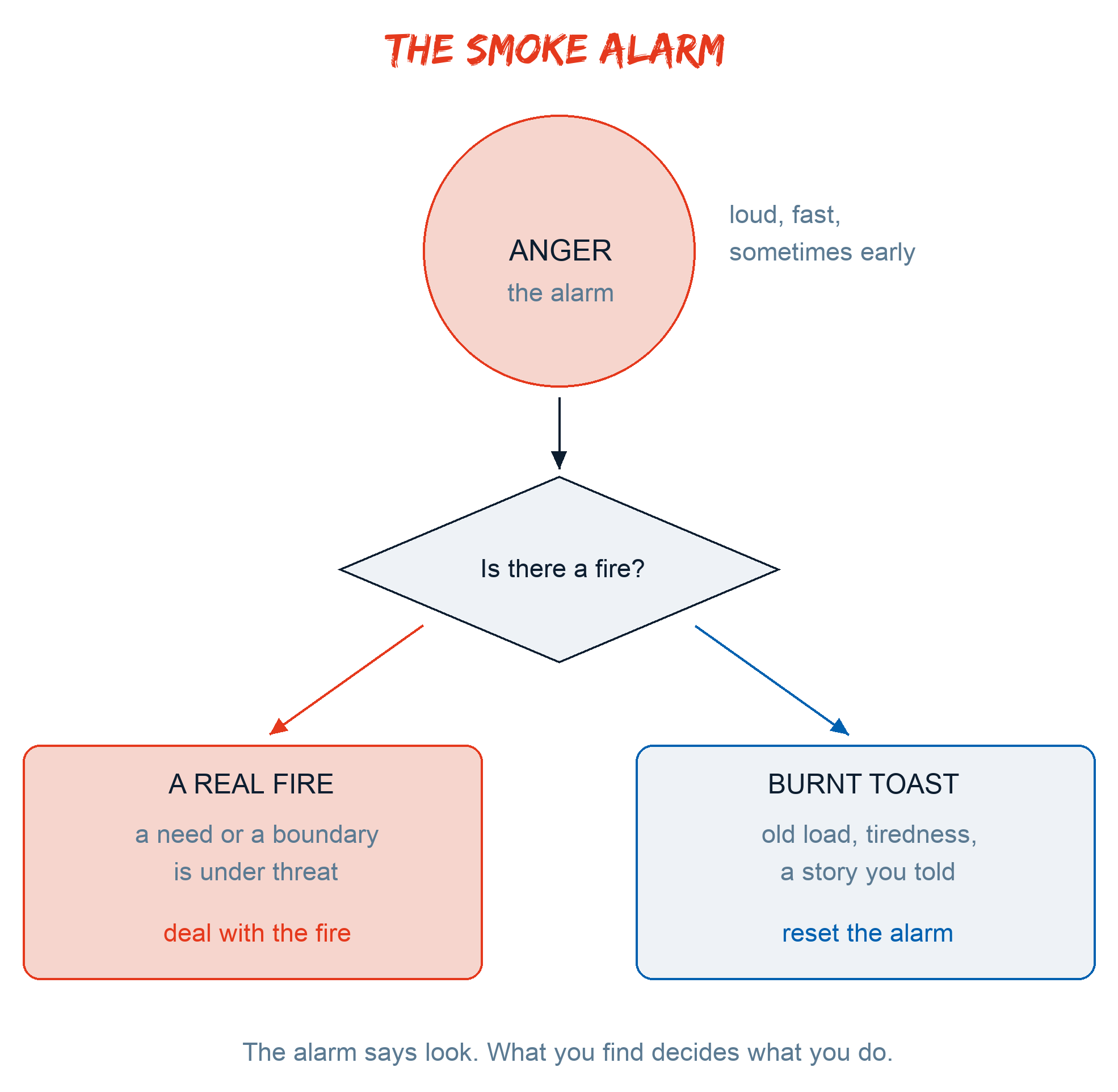 A smoke alarm can't tell burnt toast from a house fire, so its only job is to get you looking.